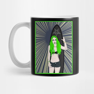 Summer Goth Green Wave Mug